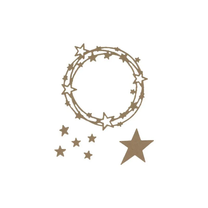 

DiyArts 1 Pcs/lot Metal Cutting Dies Scrapbooking For Card Making DIY Embossing Cuts New Craft Garland And Stars Elements