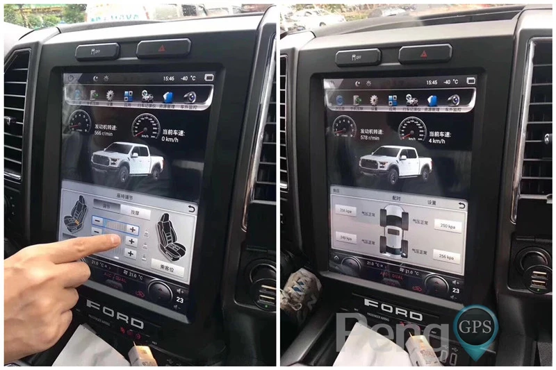 Best Tesla Style 12.1 Inch IPS Android Car GPS Navigation DVD Player for Ford F150 2015 2016 2017 Car Radio 2G+64G Santav Headunit 5