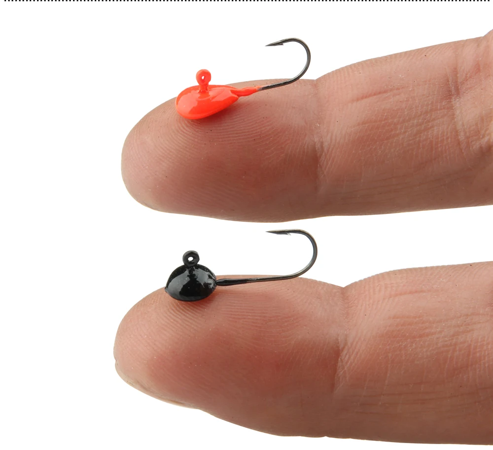 ROSEWOOD 12Pcs 0.5g0.7g Freshwater Jig Heads, Assorted Bright Colors, Mini Metal Jigging Ice Jig Fishing Lures Sharp Hooks Bait  (4)