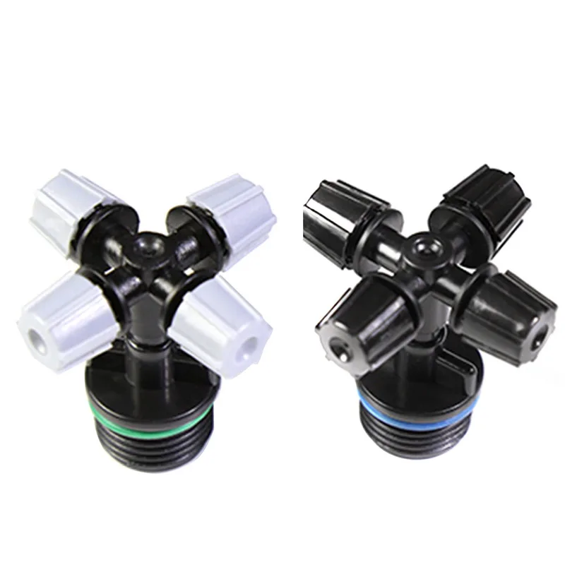 

4 Head Garden Irrigation Nozzle Micro Sprinkler Garden Irrigation System Plastic Leak-proof Self-sealing Atomization Mist Tool