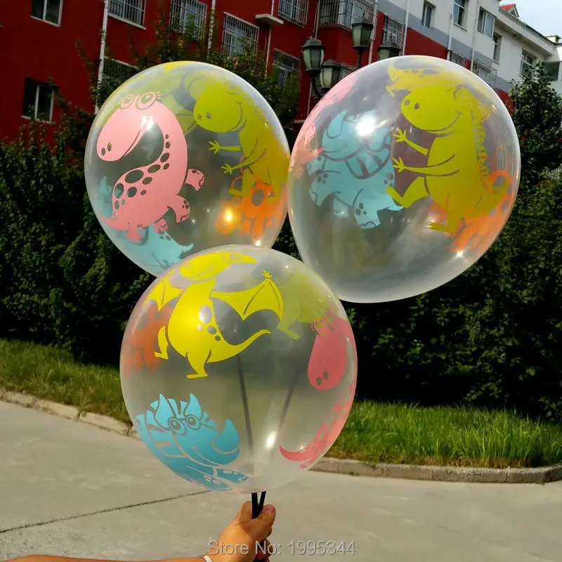 

NASTASIA 30/50/100pcs /lot 12inch Dinosaur printing latex balloon 2.8g intersting kids toys birthday party baby shower for boy