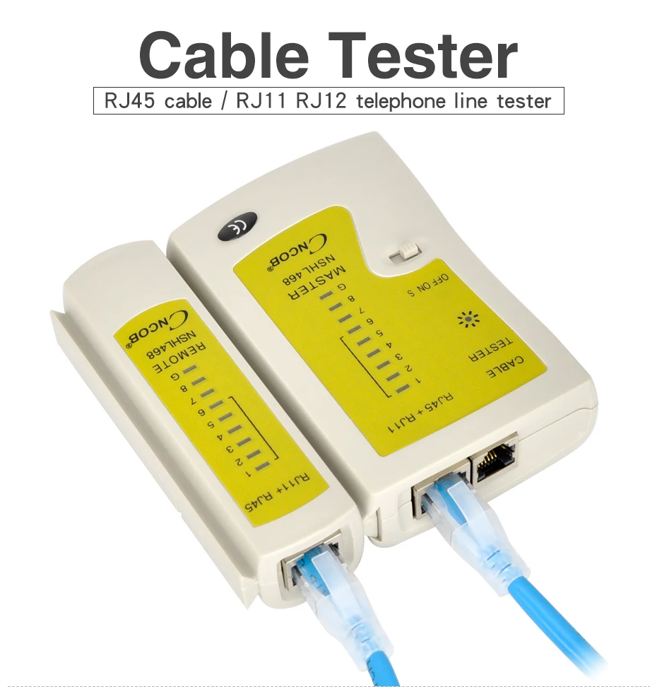 CNCOB RJ45 и RJ11 сетевой кабель тестовый er Ethernet LAN Сетевой тестовый инструмент Cat5E Cat6A Cat3 RJ12 CHL-468 UTP FTP детектор