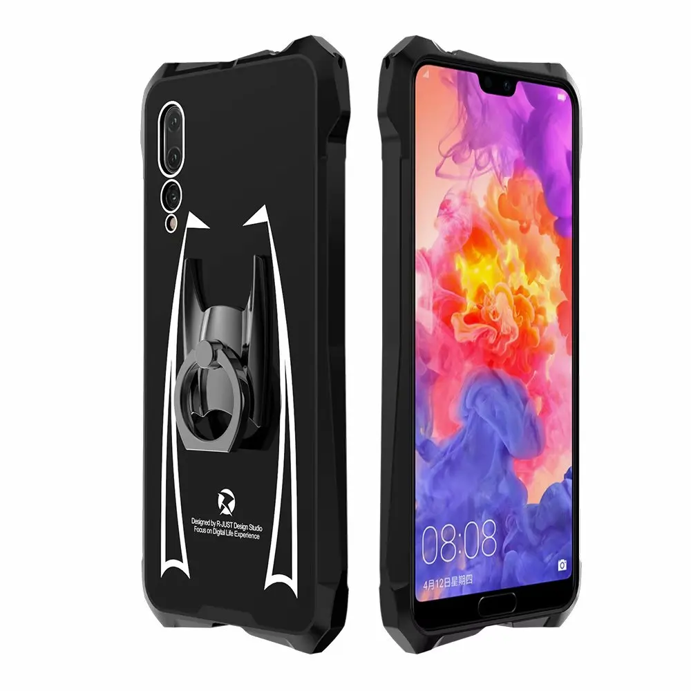 

R-just Dark Cloak Metal Bumper For Huawei P20 Lite Case Cover Armor Aluminum Acrylic Holder Case For Huawei P20 Lite / Pro