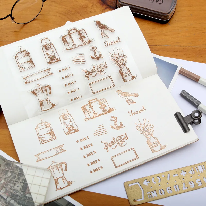 DIY Silicone Clear Stamps Seal Scrapbooking Album Diary Decor Craft
