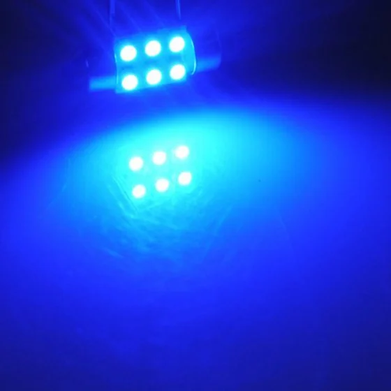 2x C5W светодиодный 6 SMD 31 мм ксеноновая лампа челнок потолочный купол светильник