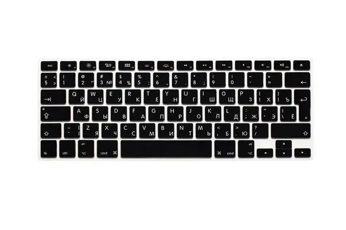(500 шт.) Русская полупрозрачная Силиконовая накладка на клавиатуру для Apple Macbook 13 15