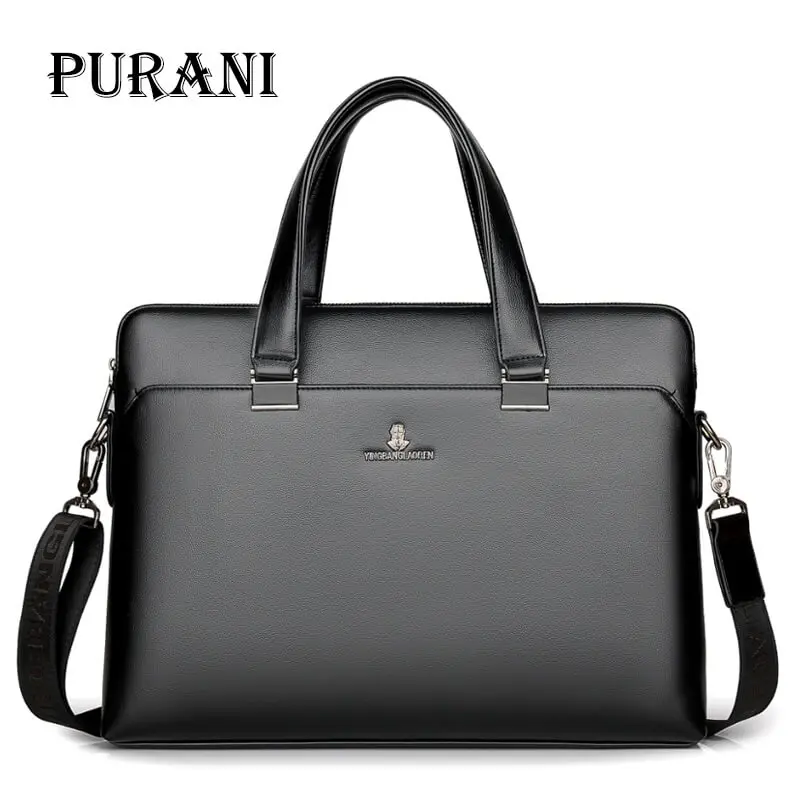 PURANI Luxury Brand Genuine Leather Men Tote Bag Fashion Men's Business Laptop Bags Real Leather Messenger Bag for Men Briefcase PURANI Luxury Brand Genuine Leather Men Tote Bag Fashion Men's Business Laptop Bags Real Leather Messenger Bag for Men Briefcase