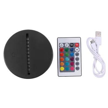 

Portable ABS Multicolor LED Light Night Lamp Base Remote Control With Touch Sensor Switch Automobiles Car LED Light
