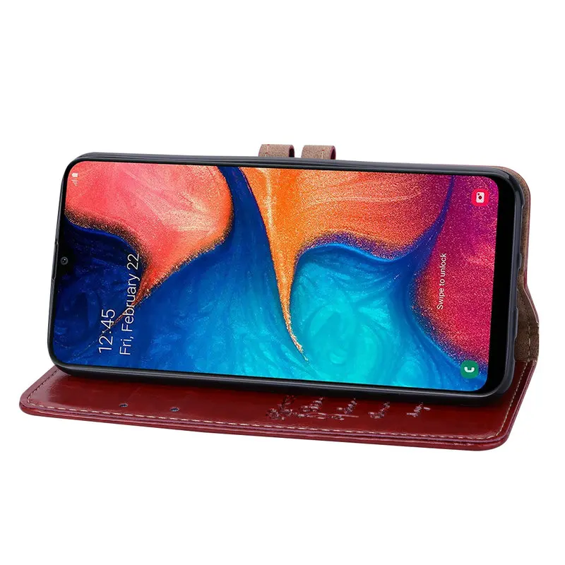 Кожаный деловой чехол для Samsung A20 A20E роскошный кошелек с откидной крышкой Galaxy A20e A