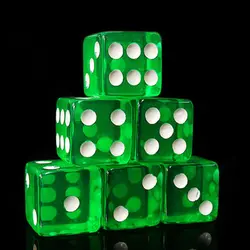 Лидер продаж 10 шт. 16 мм кубический прозрачный красочные изысканный игральные кости Коллекция украшения игры Высокое качество кубики
