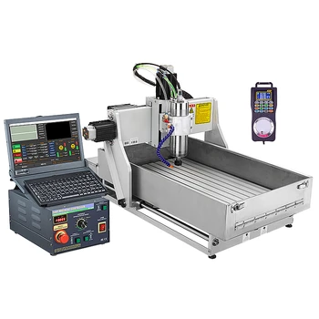 

1.5kw Industrial cnc engraving machine 4axis CNC Milling Machine cnc router with slide rotary axis and water tank free tax to RU