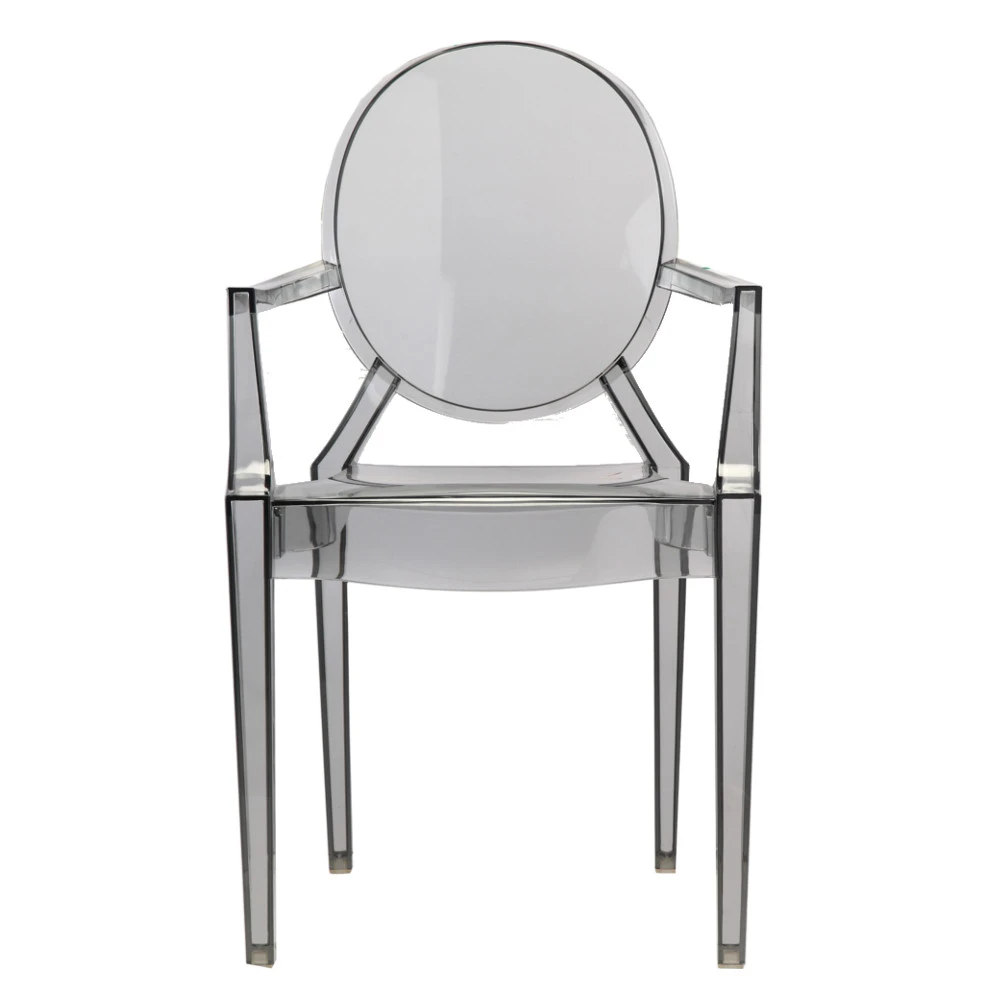 Fine Mod Imports Clear Arm Chair, Smoke (5)