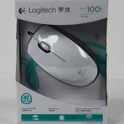 Logitech M100R Проводные оптические Игры мышь USB 1000 dpi Эргономичный компьютер мыши Компьютерные