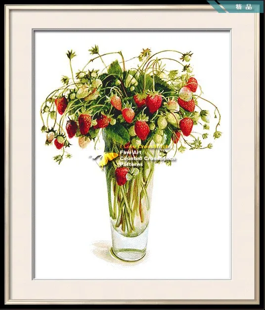 CS-870 cross stitch kit strawberry fruit bouquet.jpg