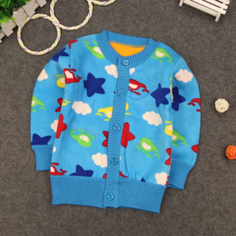 Хлопковый свитер с героями мультфильмов для маленьких девочек и мальчиков; Топ для маленьких мальчиков и девочек; вязаный кардиган; пальто;