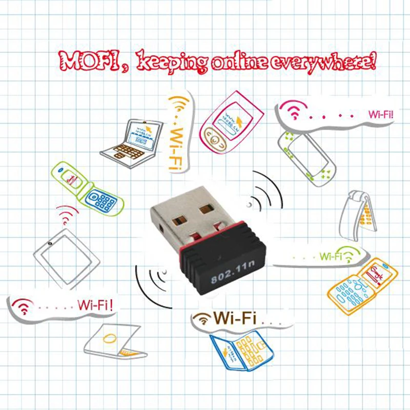 Kebidu2019 мини 150 Мбит/с USB WiFi адаптер беспроводная сетевая карта LAN адаптер 150 м 802.11n/g/b wi-fi адаптеры wi-fi для ПК компьютера