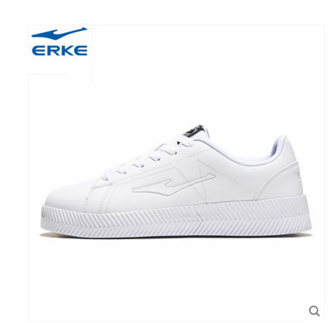 Erke/Мужская обувь; сезон весна; маленькие белые туфли на низком ходу; белые воздухопроницаемые туфли для скейтборда; Мужская Спортивная обувь для отдыха - Цвет: Белый