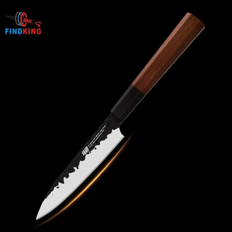 FINDKING 5 дюймов одетая сталь японский профессиональный восьмиугольная ручка кухонный нож для фруктов нож