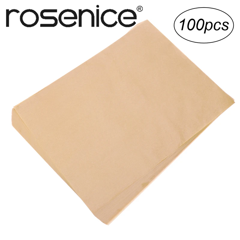 ROSENICE 100 Sheets Unbleached Paper Cookie Baking Sheets Fit for 12x16