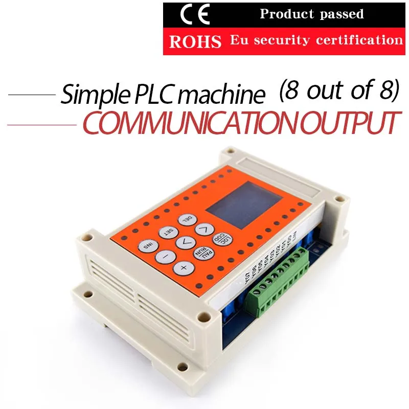 

Programmable simple PLC8 into 8 out of one time relay
