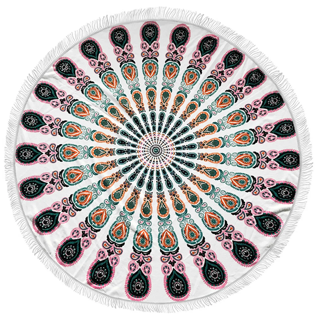 

Mandala Tapestry Round Cloth Beach Mat Tassel Yoga Mat Beach Towel Sun Protection Shawl Cloth Home Textile