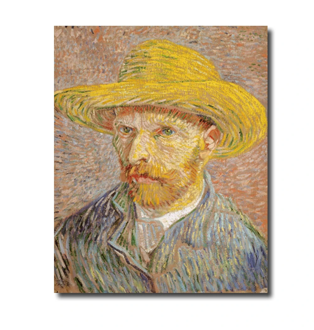 

Self portrait by Vincent Von Gogh Poster Print Canvas Painting Calligraphy Home Decor Wall Art Pictures for Living Room Bedroom