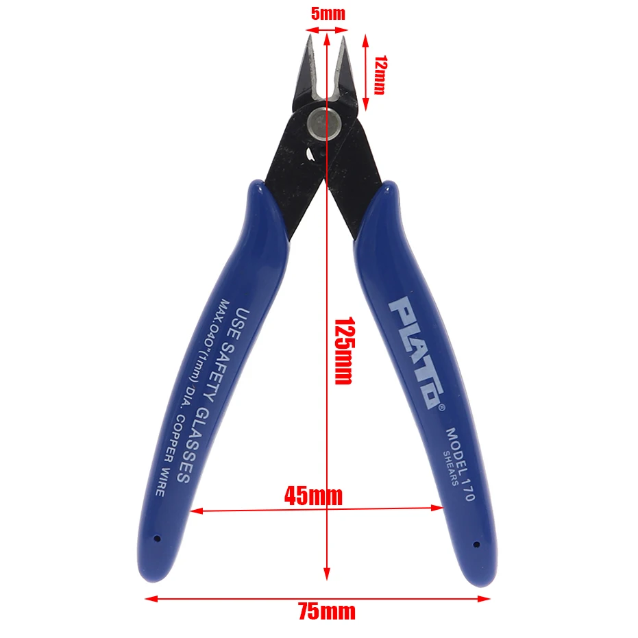 L170 кусачки ручной инструмент утолщение подлинной резки плоскогубцы диагональные плоскогубцы