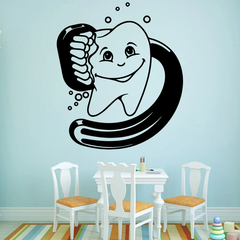 

Cartoon Teeth Vinyl Wall Stickers Wall Decor For Dental Hospital Kids Room Decoration Wall Decals Sticker Murals