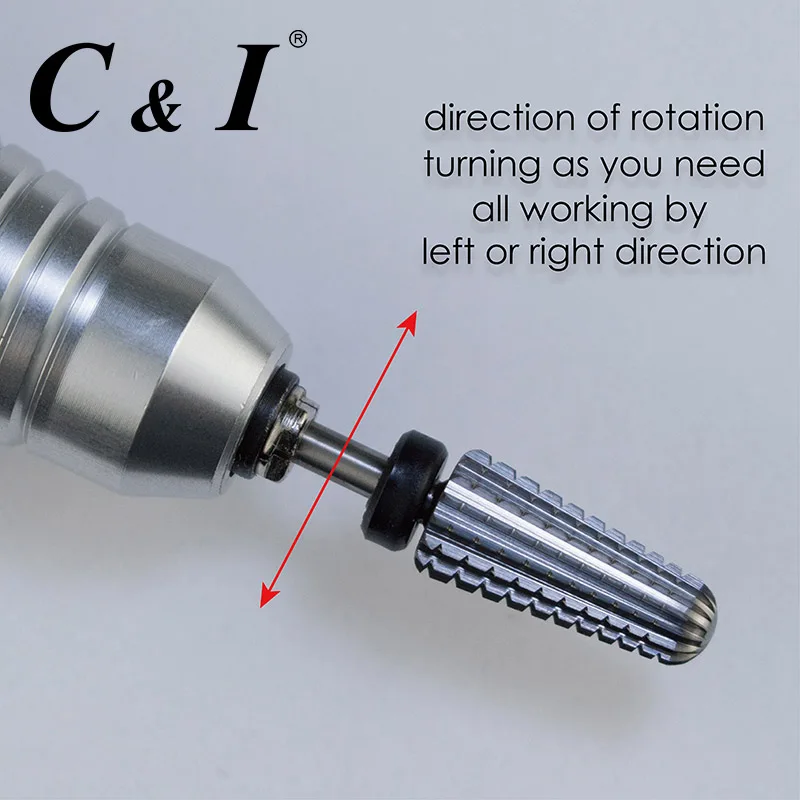 Сверло для ногтей C& I Volcano, 2 вращающихся направления, как для левой руки, так и для правой руки, для маникюрной машины