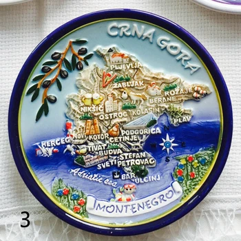 Decorative Dishes Ceramic Decor for Background Wall hand-painted Tourist Souvenir European style tourist souvenir ornament - Цвет: 10cm