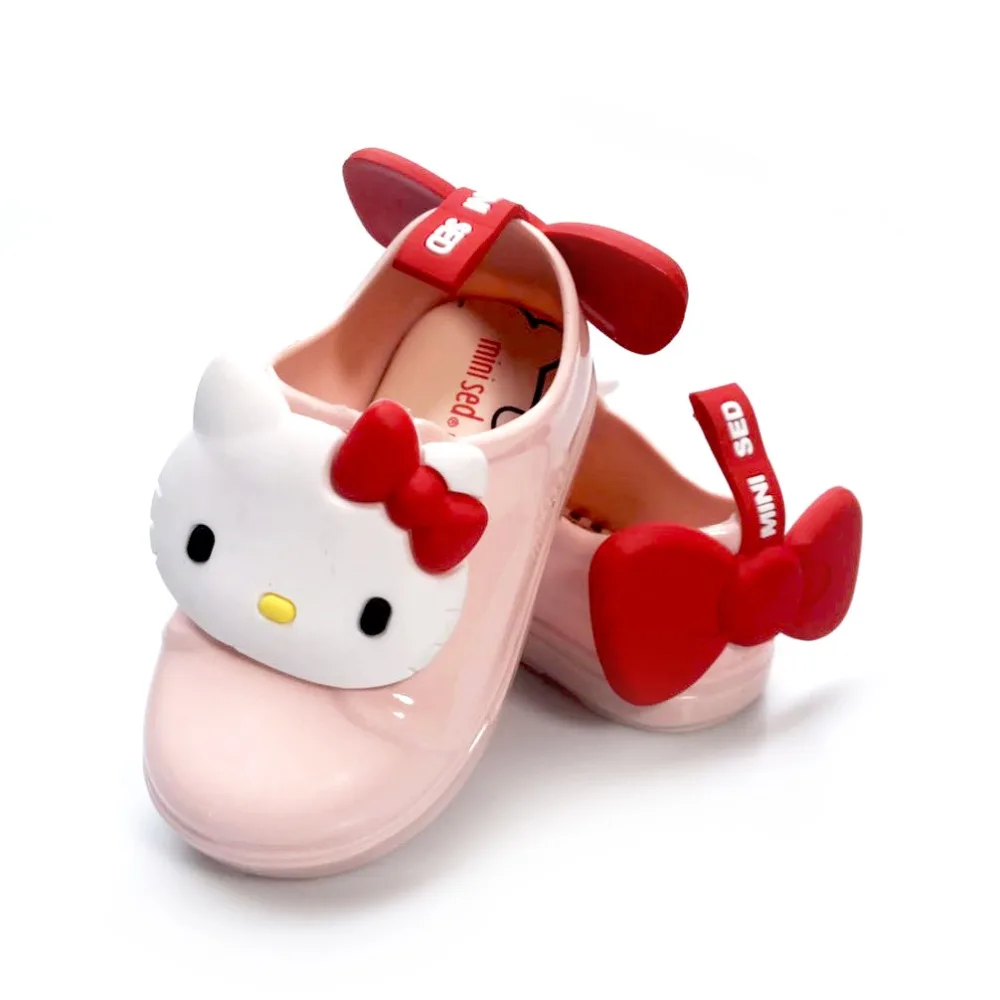 Mini Melissa2019 новые сандалии с Микки Маусом для девочек Прозрачные Сандалии Детская пляжная обувь для девочек Минни Мелисса мягкие конфеты обувь SH19010