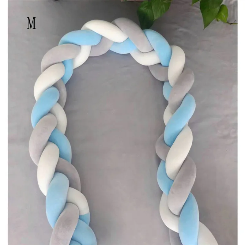 Crib enclosure Anti-collision Baby Colorful Soft Knot Pillow Braided Crib Bumper Decorative Bedding Cushion #4j11 (19)