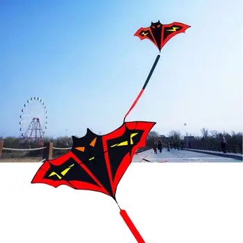 

HBB 1.8m Cartoon Bat Kites FRP Resin Rod Flying Sports Beach Ripstop Nylon Kitesurf Children Gift Family Outdoor Sport Activity