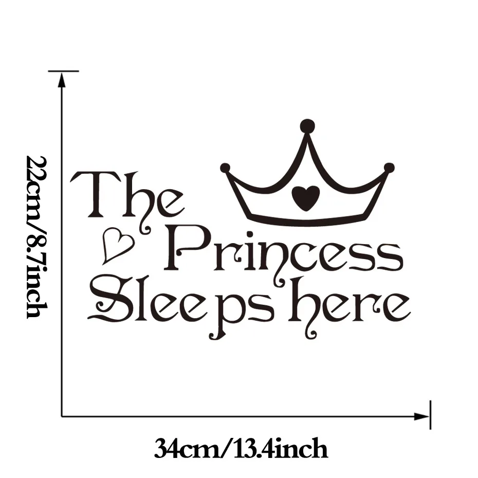 DCTOP-The-Princess-Sleep-Here-Wall-Stickers-For-Kids-Room-Wall-Decals-Home-Decor-Wall-Art (1)