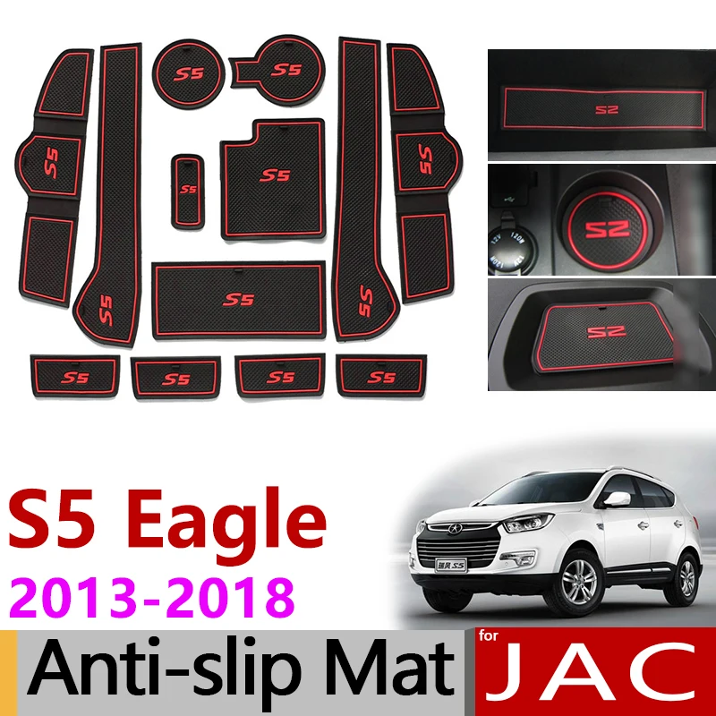 

Anti-Slip Gate Slot Mat Rubber Coaster for JAC S5 Eagle Refine 2013 2014 2015 2016 2017 2018 Interior Trim Accessories Stickers