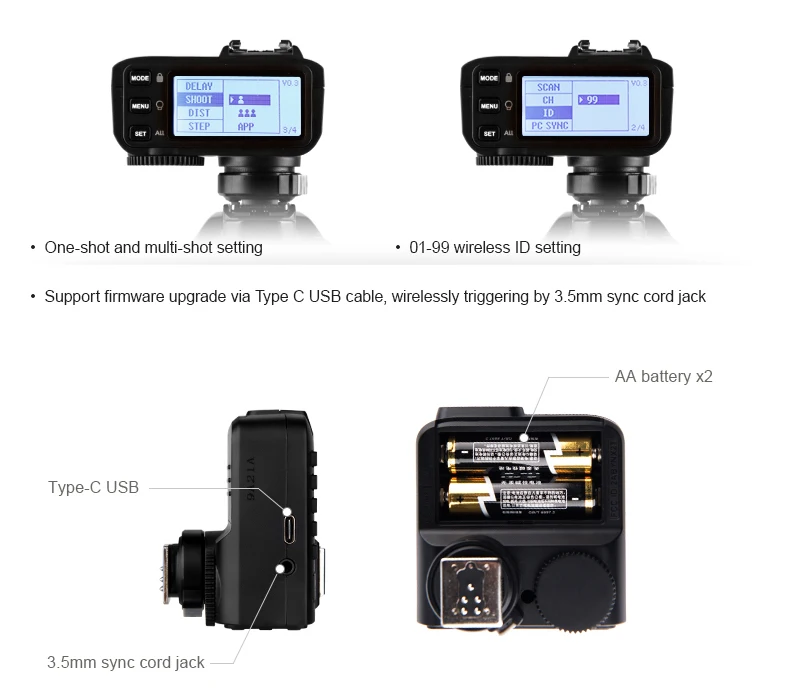 Godox X2 X2T 2,4 ГГц ttl Беспроводной Bluetooth вспышка триггера 1/8000 s HSS Сверло для Olympus/Panasonic E-M10II, E-M5II, E-M1, MC-GF1, DMC-GX85