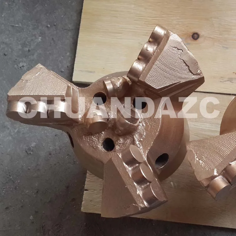 

Free shipping 132mm 3 baldes PDC Drag bit, hot sale high quality drag drill bit, pdc bit