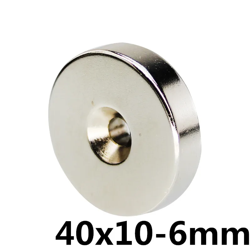 40x10 мм отверстие: 6 мм N35 супер сильные Круглые неодимовые магнит потайной Кольцо редкоземельные Magnets40mm x 10 мм-6 мм