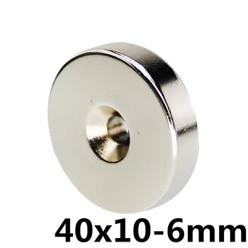 

40 x 10 mm Hole: 6mm N35 Super Strong Round Neodymium Magnet Countersunk Ring Rare Earth Magnets40mm x 10mm- 6mm