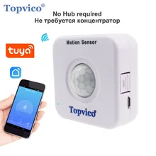 Topvico wifi датчик движения Мини PIR детектор движения wifi датчик движения сигнализация Tuya Smart Life APP беспроводная домашняя система безопасности