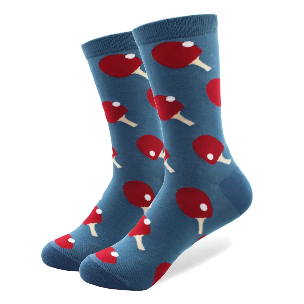 5 пара/лот Новинка мужские носки из чесаного хлопка Фруктовые и цветочные узоры длинные счастливые цветные носки для свадебного подарка дышащие