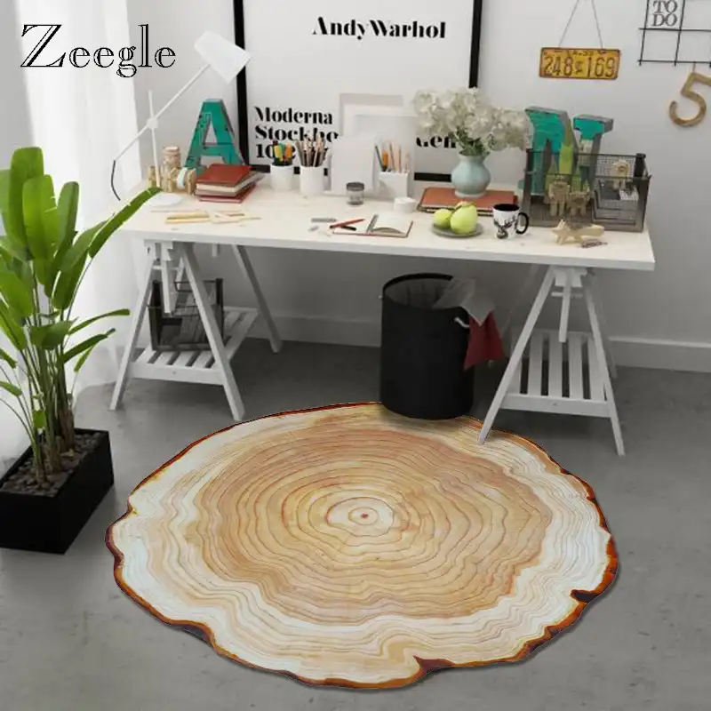 Zeegle Round Carpet Bedroom Office Chair Floor Mat Kids Room Carpet Bedroom Office Chair Floor Mat