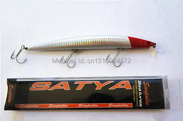 

Minnow Bait Floating Type Big Lure 17.5cm/30g White Color With Red Head