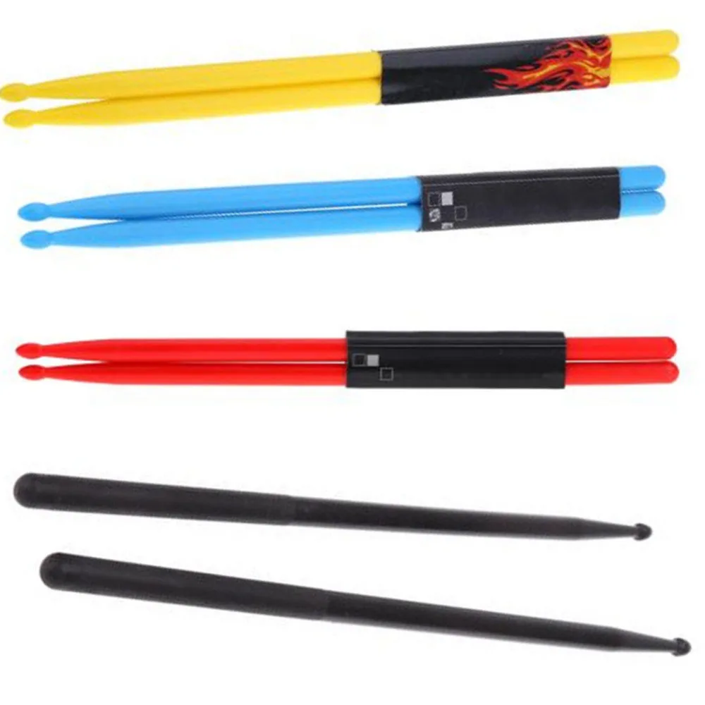 

A Pair Quailty 5A Drumsticks Nylon Drum Sticks Musical Maple Standard Drum sticks For Drums Accessories 4 Colors for Option