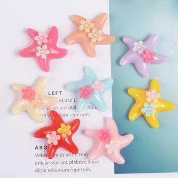 

8PCS Cute Starfish Filler For Clear/Fluffy Mud Popular Box Toys Kids Lizun Slime DIY Kit Accessories Children Modeling Clay