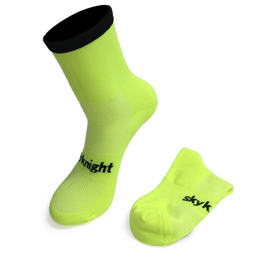 SkyKnight Moisture-Wicking Bike Cycling Socks Men Women Racing Running Gym Training Sports Sock Size 7-12