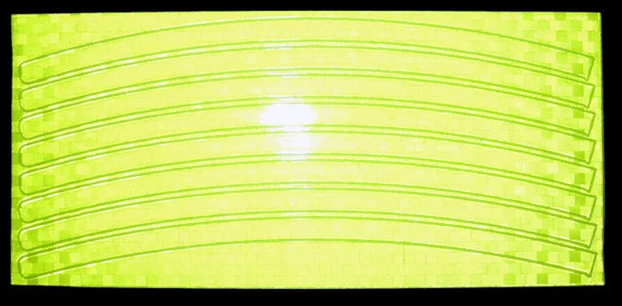 ФЛУОРЕСЦЕНТНОЕ Велосипедное колесо отражатель флуоресцентная велосипедная наклейка лента обода Светоотражающая наклейка s безопасная наклейка аксессуары - Цвет: Цвет: желтый
