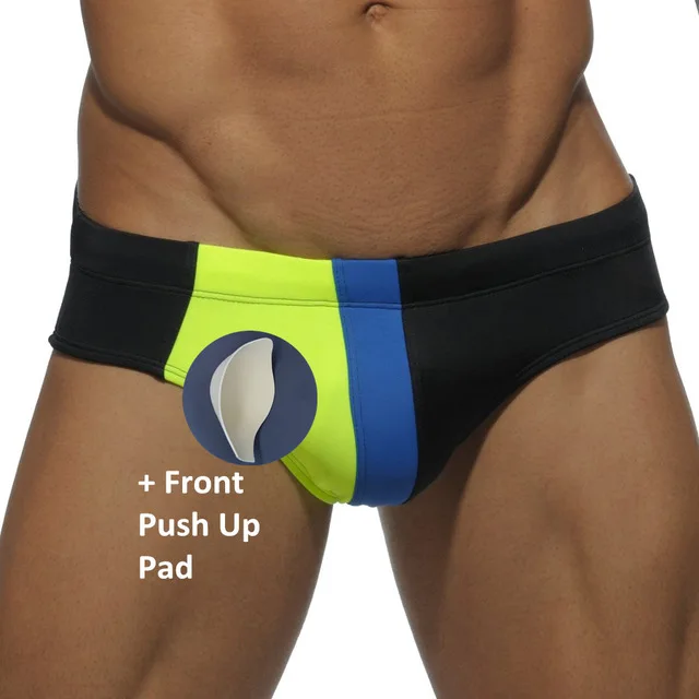 

New Swimwear Sexy Mens Swim Briefs Push Up Pad Low Waist Swimming Trunks Swimsuit Gay Mens Swimwear Swim Beach Shorts T0337