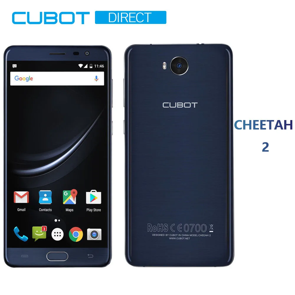 Cubot Cheetah2 MT6753 Восьмиядерный 5," высокое разрешение, распознавание отпечатка пальца Campass+ гироскоп 3 ГБ+ 32 Гб телефон