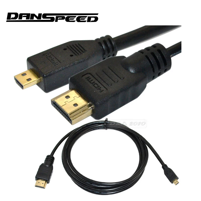 DANSPEED 3FT 6.5Ft 1 м/2 м EVO 4 г Премиум мужчинами M/M Микро HDMI ТВ кабель для сотового телефона подключения